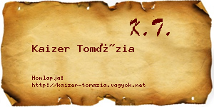 Kaizer Tomázia névjegykártya